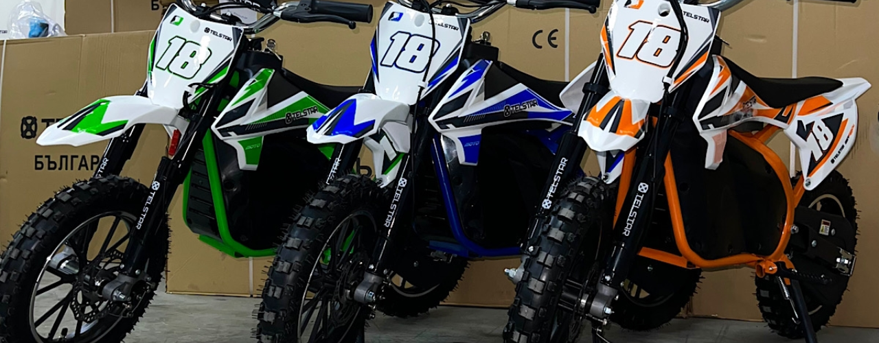 Детски електрически кросов мотор тип KTM TELSTAR 1200W 36V 12Ah нов модел