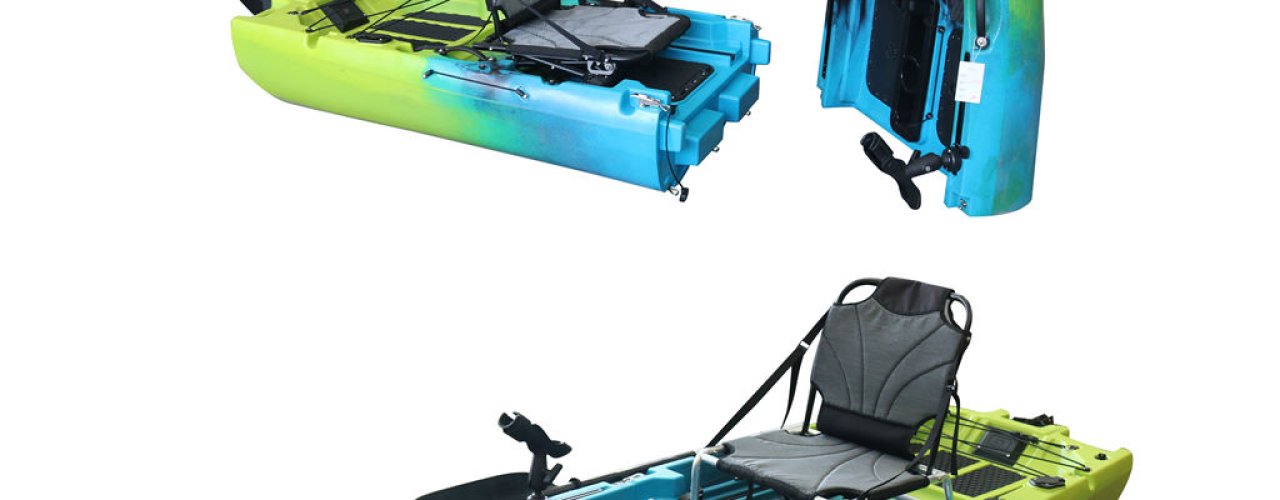 Сгъваем риболовен и туристически каяк с педали CROON – двусекционен модел за лесен транспорт
